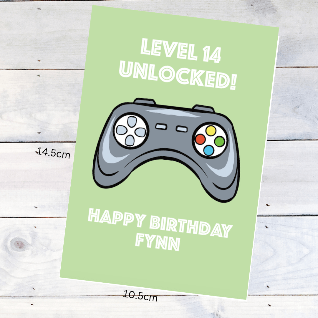 Personalised Child's Birthday Card for Levelling up